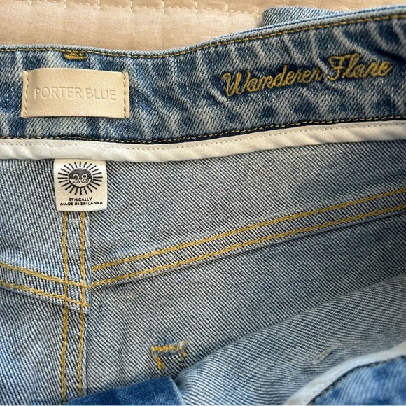 Porter Blue High Rise “The Wanderer Flare” with Sailor Patch Pockets, Size 28 - Picture 4 of 13